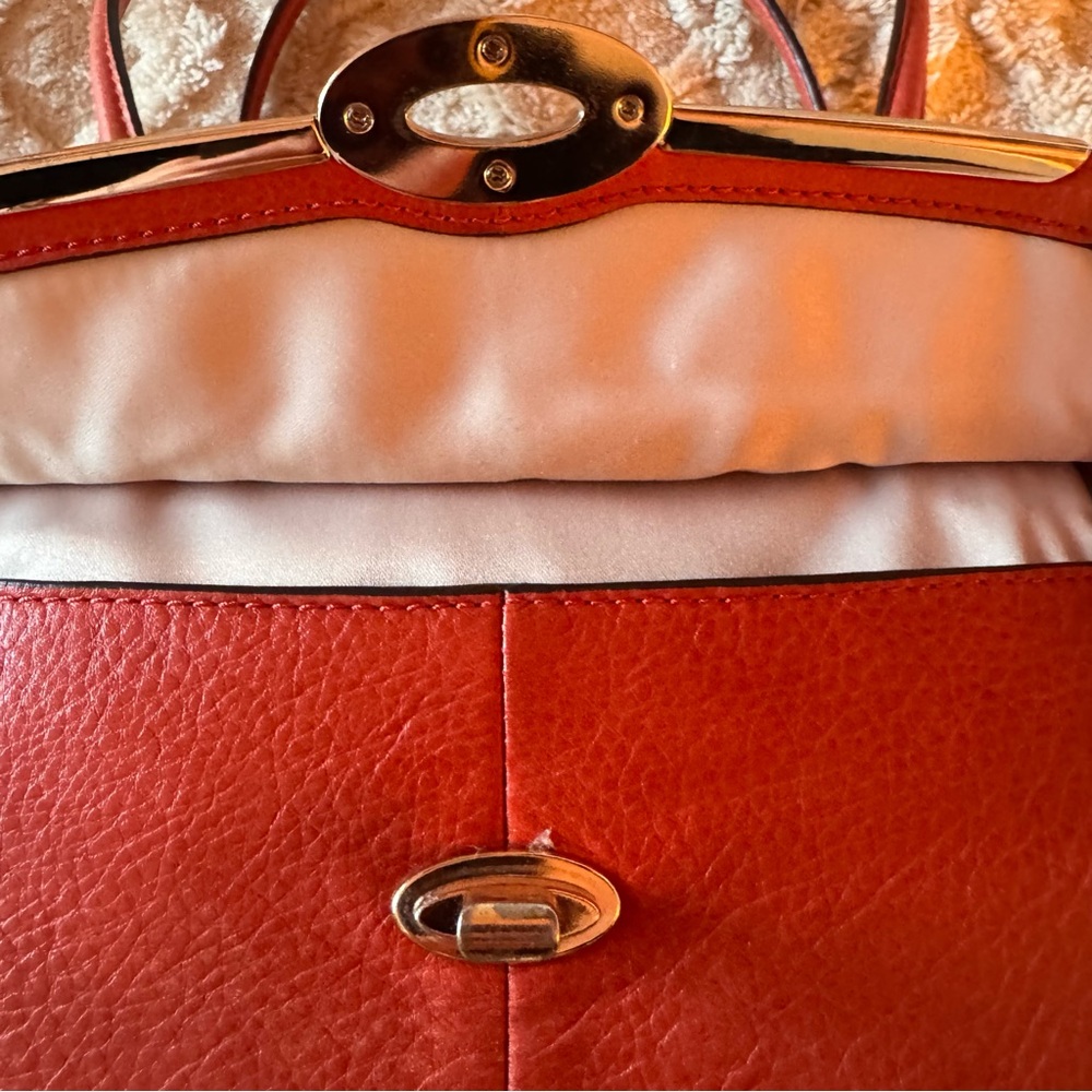 Coach Madison Madeline East West Leather Satchel | Detachable Crossbody | Coral - Picture 16 of 16
